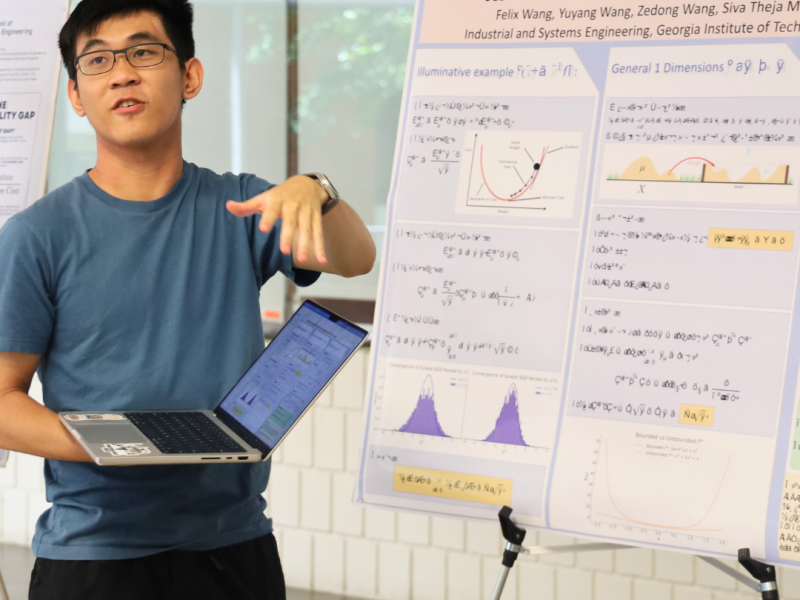 Felix Wang presenting at the SURS Poster Showcase