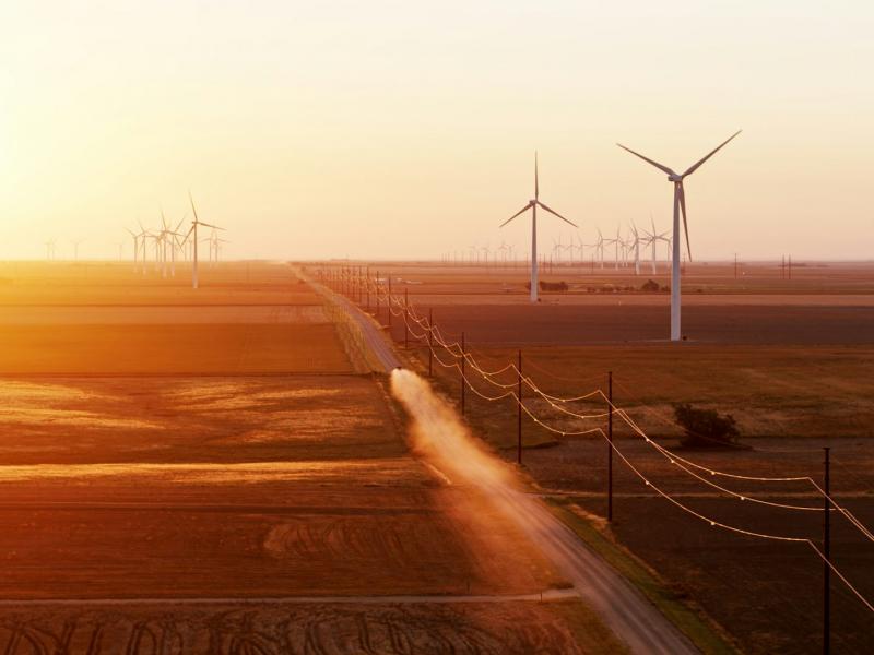 Wind power near Dodge City, Kan. Halbergman/iStock/Getty Images Plus