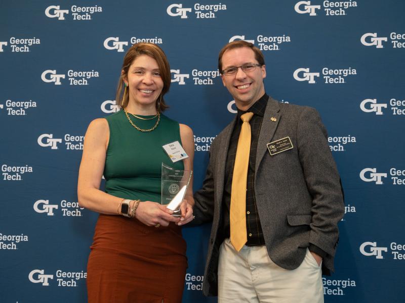 Dima Nazzal with Class of 1934 Outstanding Service Award 
