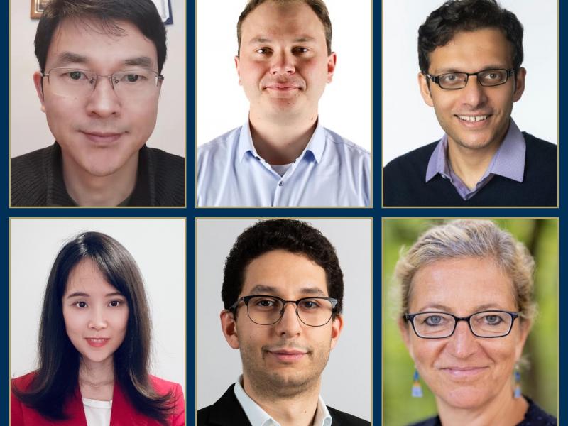 Pictured Left to Right: Professor Guanghui (George) Lan, Assistant Professor Johannes Milz, Professor Ashwin Pananjady, Professor Yao Xie, Assistant Professor Juba Ziani, and Professor Katya Scheinberg 