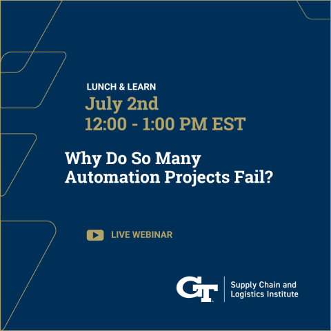 SCL Lunch and Learn: "Why Do So Many Automation Projects Fail?"