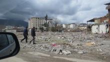 Scene from earthquake devastation in Antakya, Hatay, Türkiye.