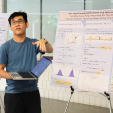 Felix Wang presenting at the SURS Poster Showcase